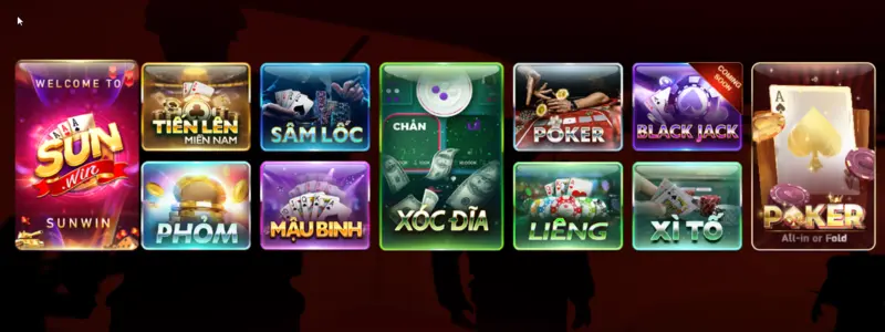Trải nghiệm game bài Tiến lên, Poker, Xì tố tại Sunwin